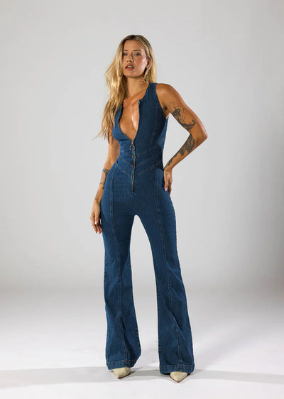 Hollywood denim jumpsuit